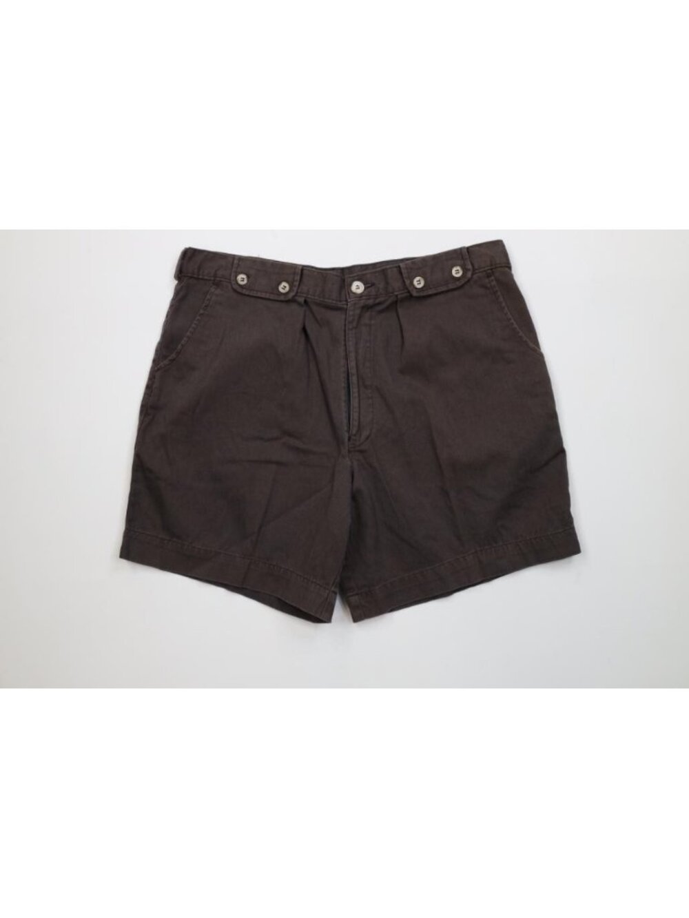 Vintage 90s Streetwear Mens 36 Faded Above Knee Trekking Chino Shorts Dark Brown